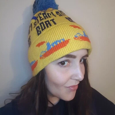 De Colección Años 70 Obermeyer Barco de Vapor Esquí Gorro Unisex OS Tejido Deletrear Mezcla de Lana Foto 1 de 4