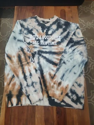 Volcom Outer Banks Netflix Have a Good Time All The Time Sweatshirt Tie Dye XL  - Image 1 of 4