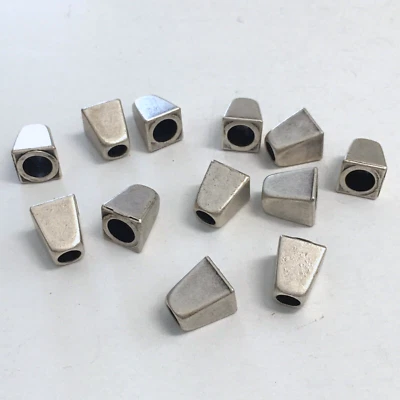 12 tampas de extremidade de cabo de metal prata em forma de sino 5mm MT4 - Imagem 1 de 4