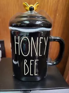 Rae Dunn Honwy Bee Mug With Topper Lid New - Picture 1 of 2