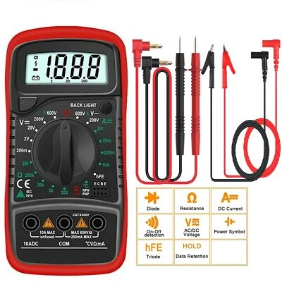 Digital Multimeter Voltmeter Ohmmeter Amperemeter Mit TRMS 4000 Counts - Bild 1 von 4