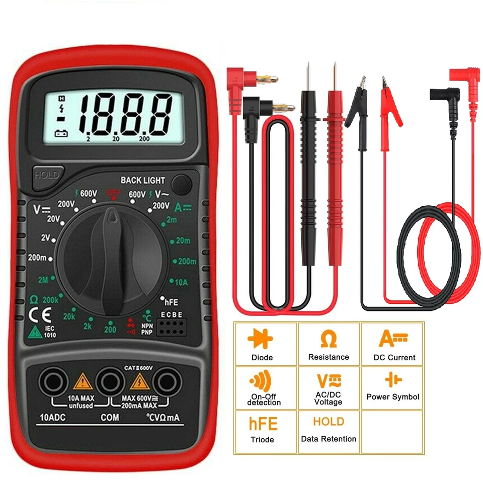 Digital Multimeter Voltmeter Ohmmeter Amperemeter Mit TRMS 4000 Counts - Bild 1 von 4
