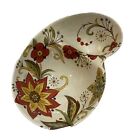 Pier 1 Imports Carynthum Floral Chip Dip Serving Dish Bowl Handcrafted Boho