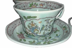 Adams Calyx Ware, SINGAPORE BIRD TEA CUP AND SAUCER- Set Of 2 - Picture 1 of 9