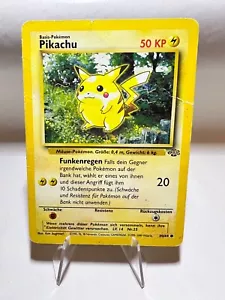 Pikachu Vintage Pokemon Karte Deutsch Leicht Bespielt Dschungel - Bild 1 von 2