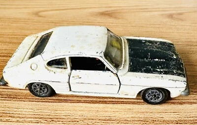 Vintage 1970 CORGI Ford Capri 3 Litre GT White w Black Hood- 1/43 4” Toy Car - Image 1 of 4