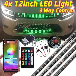 4x RGB LED Light Kit Neon Strip bluetooth APP Music Control for Grill Car Truck - Picture 1 of 12