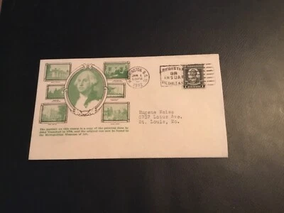 FDC 1932 #704-17 1st EDGERLY Cachet METROPOLITAN MUSEUM Of Art USA - Image 1 of 2