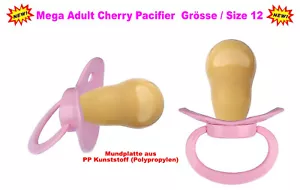 ABDL CIUCCIO ADULTO - MEGA CIUCCIO - Size 12 piastra bocca 85 x 60 mm - rosa bambino - Foto 1 di 1