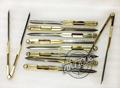Vintage Architecture Drafter Scientific Brass Hand Divider Drafting Steel P - Image 1 of 3