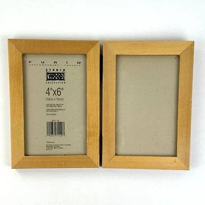 Furio 木制相框 4x6 英寸折叠立式桌面 2 个开口 — 第 1/2 张图片