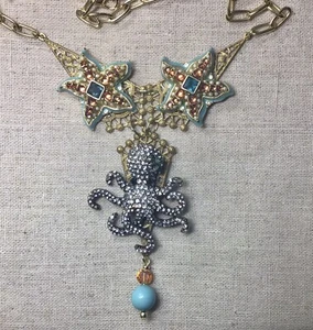 Collar de estrellas de mar y pulpo - Piezas cicladas crean este collar náutico, 18 - Imagen 1 de 5