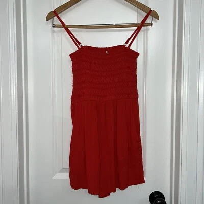 Pantalones Cortos Mameluco Ann Taylor Loft Talla XXS Pequeño Rojo Foto 1 de 4