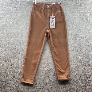 Indigo Rising Pants Juniors Size 7 Brown Corduroy High Rise Mom Fit Pants - Picture 1 of 12