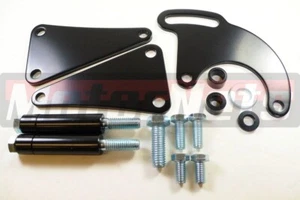 Black Big Block Chevy Power Steering Pump Bracket Saginaw A Can BBC Long water - Picture 1 of 1