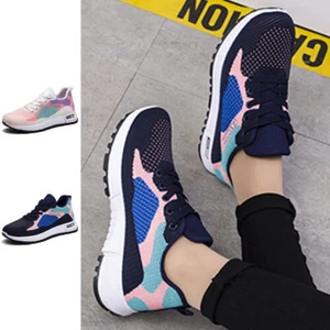 Primavera Damas Ligero Punta Redonda Zapato para Caminar Gimnasio Cómodo Elastizado Tenis - Imagen 1 de 14