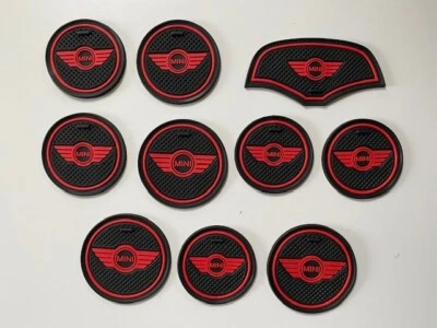 MINI (F56 \ F55) 2014 - 2022 (10 PEÇAS) CONJUNTO DE ALMOFADAS DE PORTÃO PAINEL INTERIOR - VERMELHO - Imagem 1 de 4