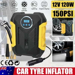 Car Tyre Inflation Tire Inflator Pump Digital Portable Air Compressors DC 12V - Picture 1 of 12
