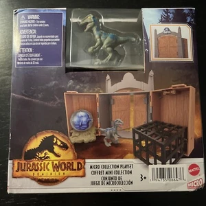 Jurassic World Dominion Blue Velociraptor Micro Collection Playset - Picture 1 of 6