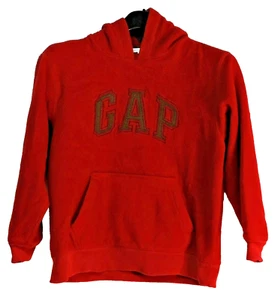Gap Red and Brown Fleece Pullover Hoodie Youth Kid's Size 8 Medium - Picture 1 of 5