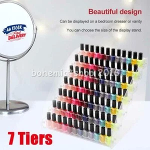 Acrylic Nail Polish Varnish Organiser Holder Desk Storage Stand Display Rack E - Picture 1 of 11