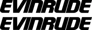 EVINRUDE sticker / decal pair, Gloss black 300mm x 42mm or choose a plain colour - Picture 1 of 4