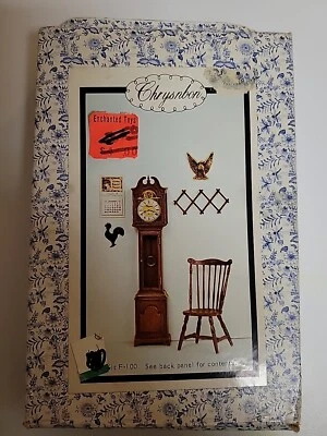 Kit Modelo Silla Reloj Abuelo Miniatura Casa Muñecas Chrysnbon Vintage F-100 Foto 1 de 2