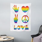 Fierté Tapisserie Rainbow Colors Peace and Love