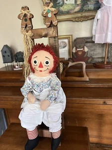 Seltene Vintage 60er Jahre The Original Knickerbocker 32" Raggedy Ann Puppe - Bild 1 von 13
