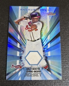 Andruw Jones 2002 Topps Finest Private Issue Game Worn Jersey Atlanta Braves - Picture 1 of 4