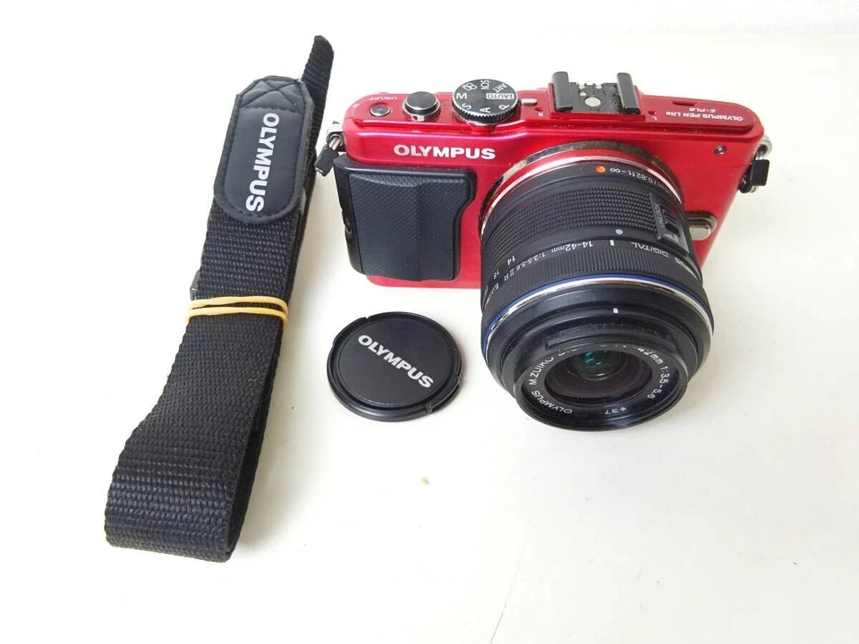 Olympus Pen Lite E-PL6 16,0 MP rojo 16,1 MP 14-42 mm f3,5-5,6 bueno de Japón Foto 1 de 4