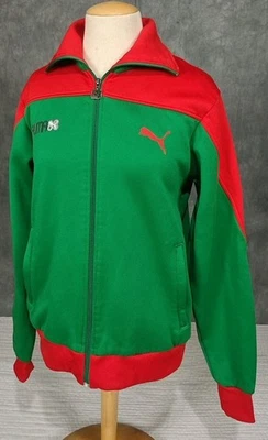 Chaqueta Puma 68 Rara Años 80 De Colección Para Mujer Talla L Hecha en Malasia Verde/Rojo Foto 1 de 4