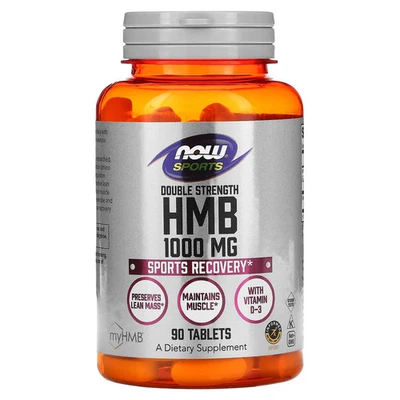 Now Foods HMB Força Dupla 1 000 mg 90 Comprimidos GMP Qualidade Garantida, Vegano, - Imagem 1 de 3