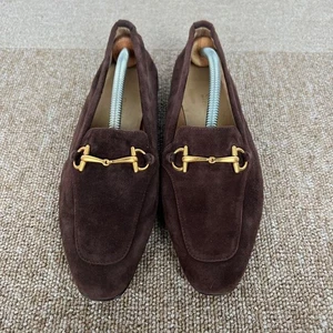 Gucci Halbschuhe Schuhe Horse Bit EU 37,5 US 7,5 Wildleder Braun Original - Bild 1 von 24