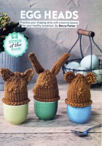 ~ Strickanleitung zum Ausziehen für süße Häschen, Katze & Bär Ei Cosies ~ - Bild 1 von 1