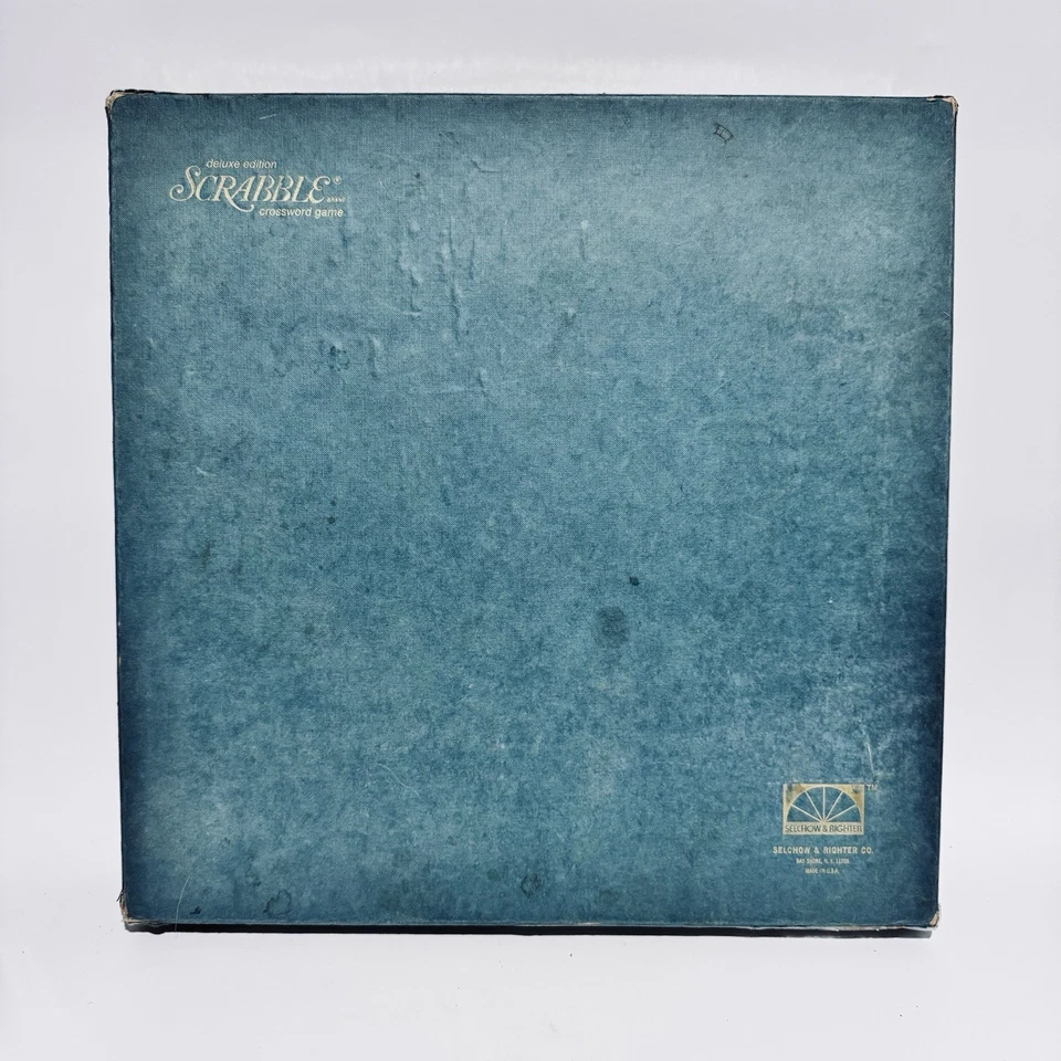 Vintage 1977 Scrabble Deluxe Edition Crossword Game Turntable Base Complete - Image 1 of 4