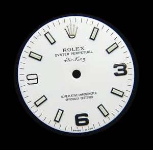 Original Rolex Air King Oyster Perpetual 34mm 114210 White & Silver Watch Dial - Bild 1 von 4