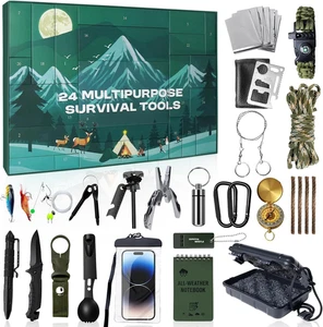 Calendario adviento 2025 hombres teen supervivencia camping pesca 24dias tools - Bild 1 von 12