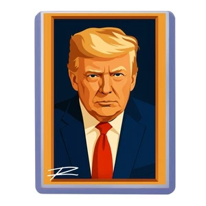 Donald Trump Portrait Art Trading Card 47th President USA United States - Picture 1 of 1