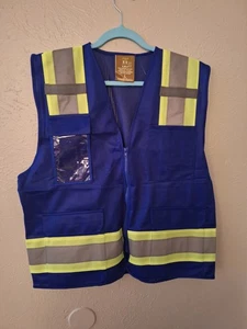 Unisex F&F royalblau reflektierende Mesh Weste Gr. L - Bild 1 von 6