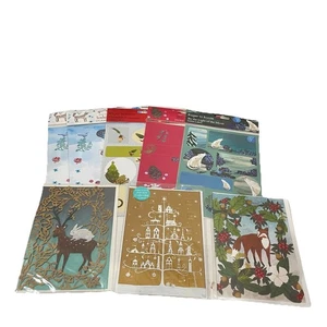 Weihnachten Aufkleber Etiketten KARTEN KUNST Advent Winter Natur Wald La Borde SET NEU - Bild 1 von 14