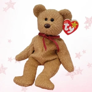 ⭐️️ CURLY ⭐️ PVC 1993 TY Beanie Baby Bear 🐻 Neu mit Etikett - Bild 1 von 6