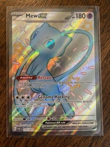2024 Pokemon Mew EX Shiny Secret Rare Full Art Paldean Fates 216/091 Card NM - Picture 1 of 2