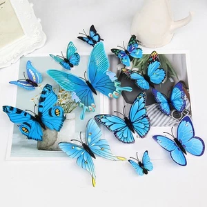 Decal Wall Stickers for Outdoor and Indoor Use Set of 12 Butterfly Decorations - Picture 1 of 59