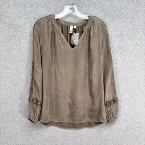 Kut from the Kloth Pullover Top XS Taupe Ritaglio Pizzo Stravagante Rinascimento - Foto 1 di 9
