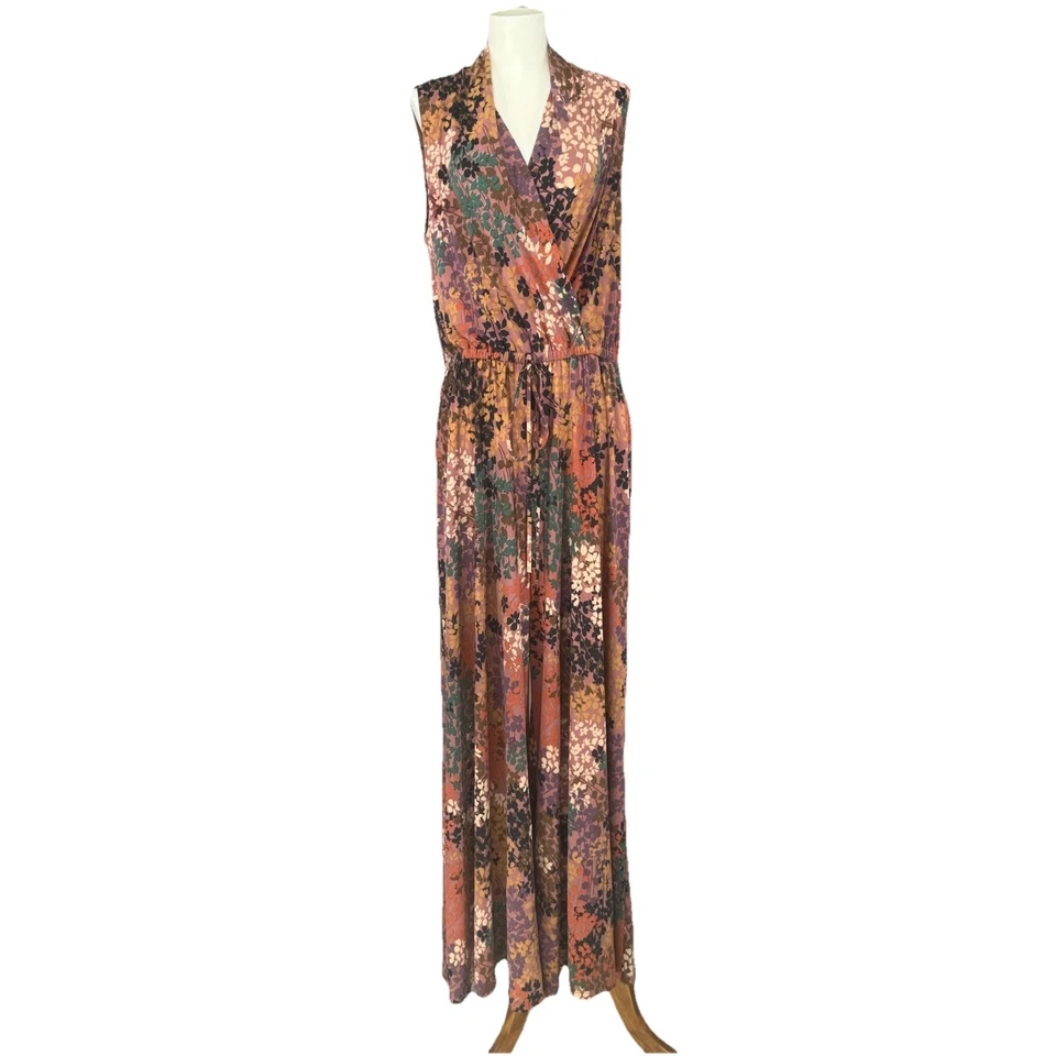 Mono Floral 1XL Pierna Ancha Romántico Boho Cottagecore Bloomcore Carrera Foto 1 de 4