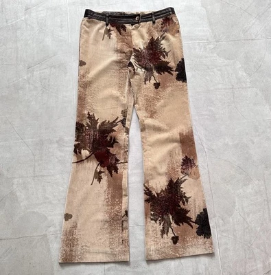Pantalones de mezclilla de pana vintage con patrón floral clase Roberto Cavalli RARO Foto 1 de 4