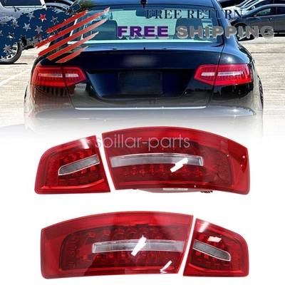 For Audi A6 C6 Sedan 2009-2011 4Pcs LED Tail Lights Rear Lamp LH+RH Inner+Outer - Image 1 of 4