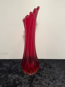 LE Smith Red Swing Vase 10” - Picture 1 of 4