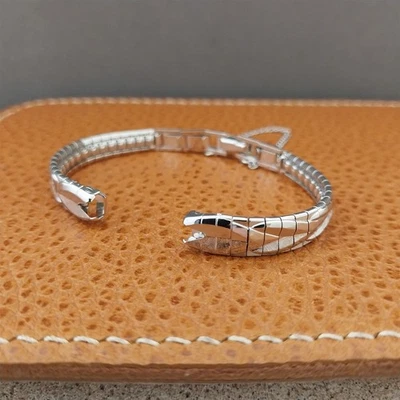 Correa de reloj de cóctel vintage para damas llena de oro blanco JB Champion años 60 sin usar Foto 1 de 4